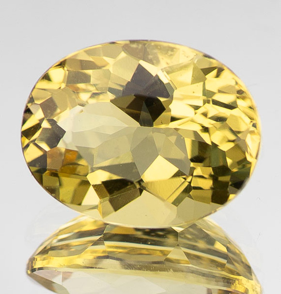 10x8 mm Oval 2.47ct Brilliant Luster Natural Golden Yellow Beryl 'Heliodor' [Flawless-VVS]