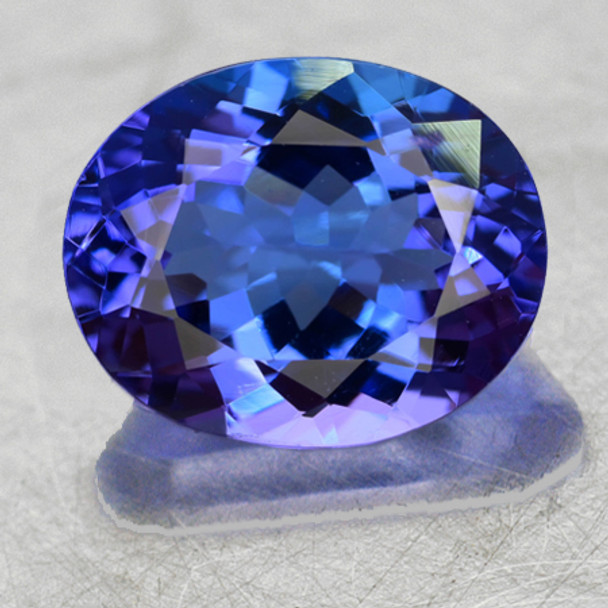8.5x6.5 mm Oval 1.40cts AAA Fire Luster Natural Intense Purple Blue Tanzanite [Flawless-VVS]