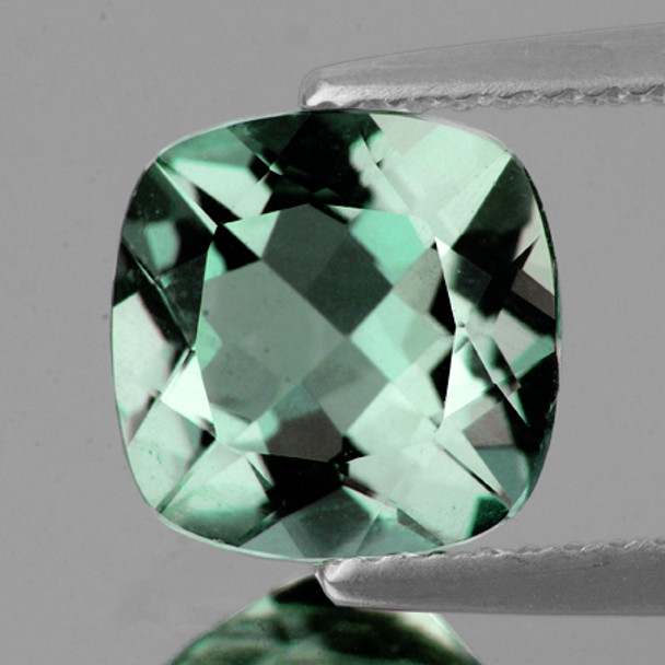 6.30 mm Cushion 0.82ct AAA Fire Luster Natural Mint Green Apatite [Flawless-VVS]