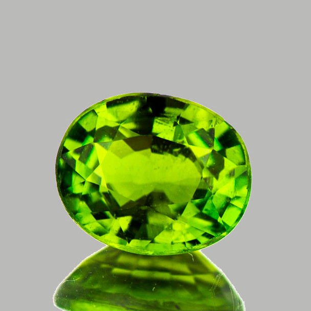 7x6 mm Oval 1.14ct Sparkling Luster Natural Brilliant Apple Green Tourmaline [VVS]