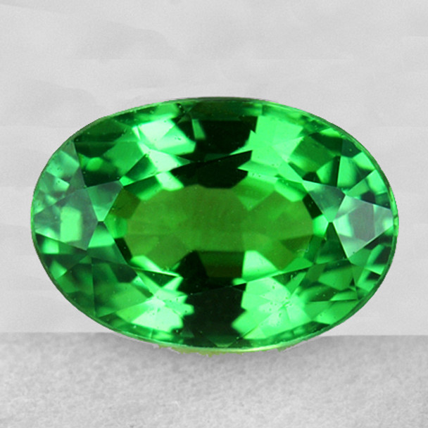 6x4 mm Oval 0.50ct AAA Fire Natural AAA Intense Chrome Green Tsavorite Garnet [Flawless-VVS]