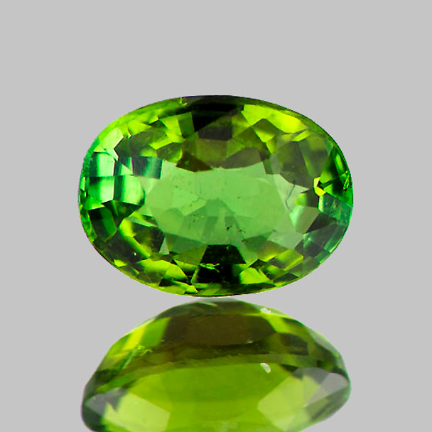 7x5 mm Oval 1.08ct Sparkling Natural Brilliant Apple Green Tourmaline [VVS]