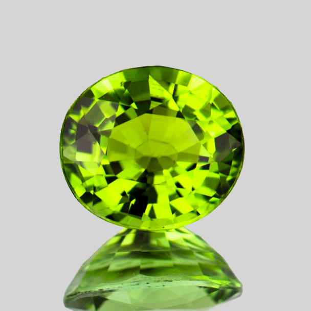 7x6 mm Oval 1.07ct Sparkling Natural Brilliant Apple Green Tourmaline [Flawless-VVS]