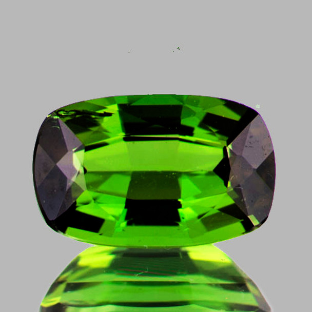 7x4 mm Cushion 0.73ct AAA Luster Natural Chrome Green Tourmaline [Flawless-VVS]