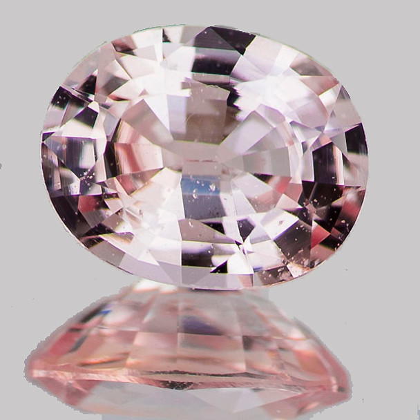 6x5 mm Oval 1 piece Sparkling Natural Peach Pink Sapphire [Flawless-VVS]