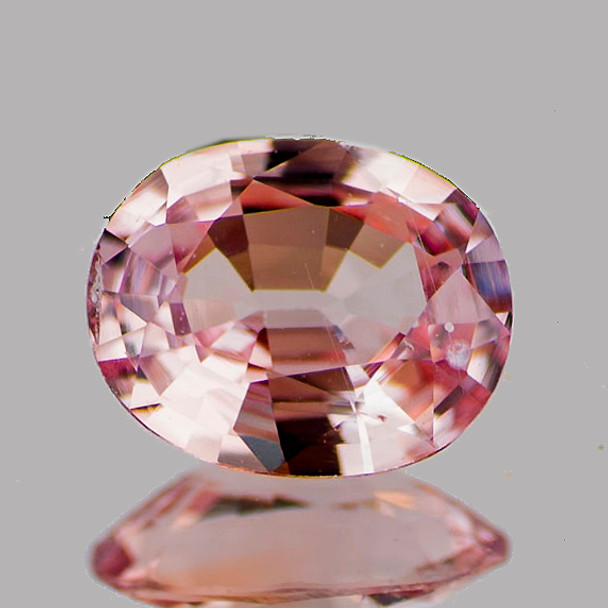 6x5 mm Oval 1 piece AAA Luster Natural Brilliant Peach Pink Sapphire [VVS]