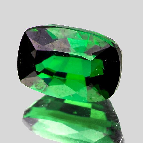 7x5 mm Cushion 1.00ct AAA Luster Natural Intense Chrome Green Tourmaline [Flawless-VVS]