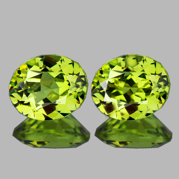 5x4 mm Oval 2pcs Fire Luster Natural Canary Yellow Mali Garnet [Flawless-VVS]