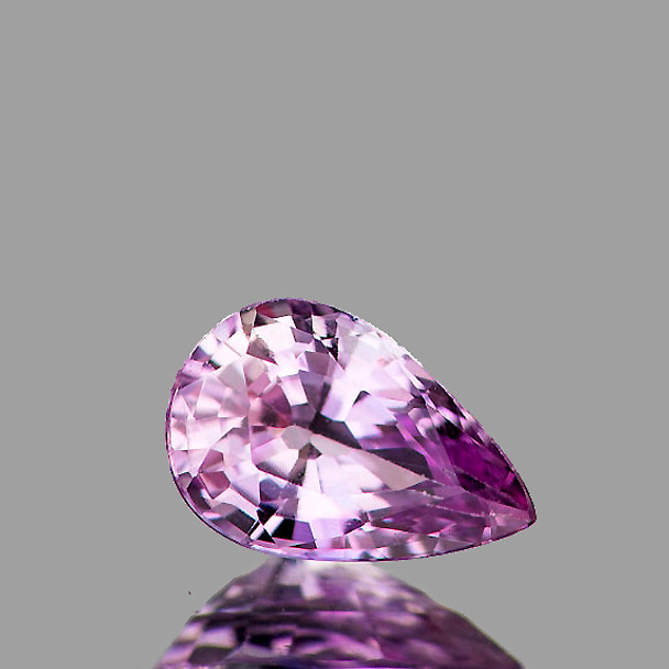 6x4 mm Pear 0.52ct AAA Luster Natural Pinkish Purple Sapphire [Flawless-VVS]