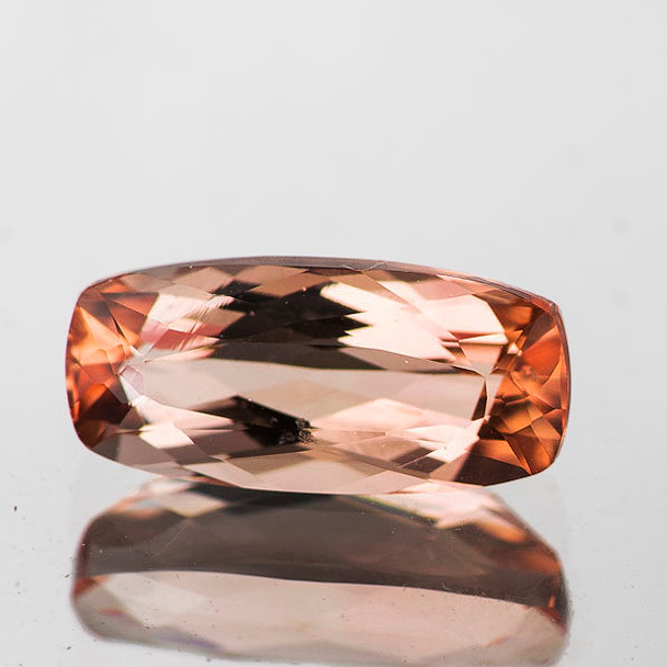 9.5x4.5 mm Cushion 1.21ct AAA Luster Natural Orange Pink Tourmaline [Flawless-VVS]