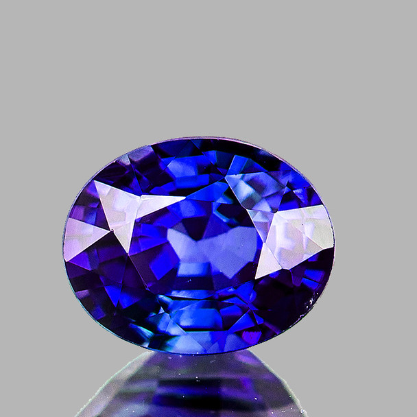 5x4 mm Oval 0.37ct AAA Fire Natural Violet Blue (Color Change) Sapphire [Flawless-VVS]