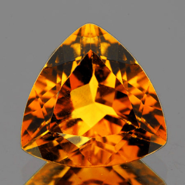7.00 mm Trillion 1 piece AAA Luster Natural Fire Orange Citrine [Flawless-VVS]