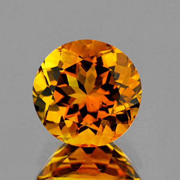 6.00 mm Round 1 piece AAA Fire Luster Natural Intense Golden Yellow Citrine [Flawless-VVS]