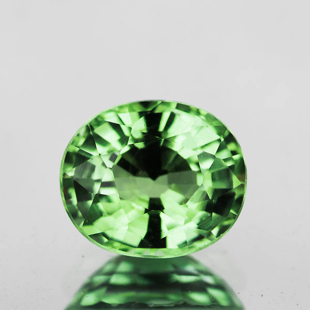 7x6 mm Oval 1.21ct Sparkling Luster Natural Brilliant Apple Green Tourmaline [Flawless-VVS]