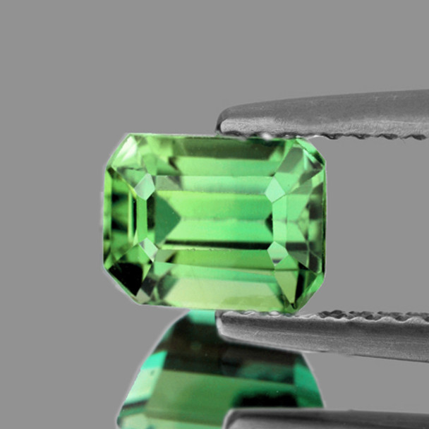 6.5x5 mm Octagon 1.20cts Sparkling Natural Apple Green Tourmaline [Flawless-VVS]
