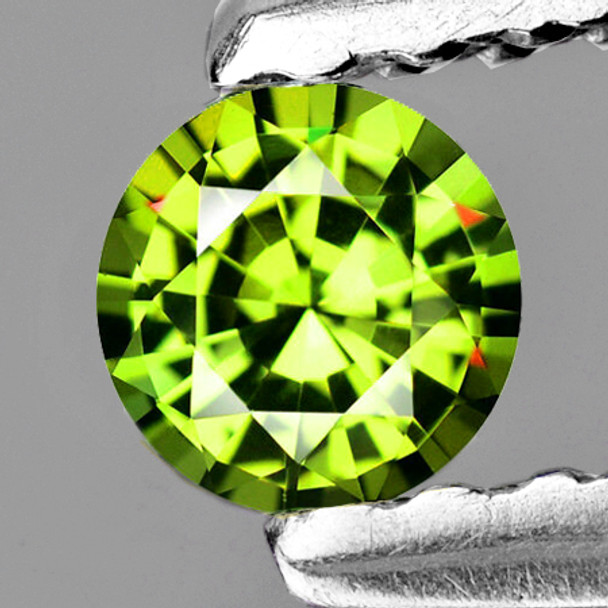 3.30 mm Round Step 1 piece Rainbow Sparkles Natural Green Demantoid Garnet [Flawless-VVS]