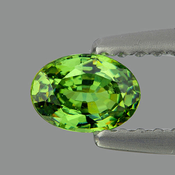 5x3 mm Oval 1 piece Top Brilliancy Rainbow Sparkles Natural Apple Green Demantoid Garnet [Flawless-VVS]