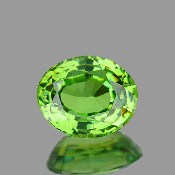 5x4.5 mm Oval 0.34ct Rainbow Sparkles Natural Apple Green Demantoid Garnet [Flawless-VVS]