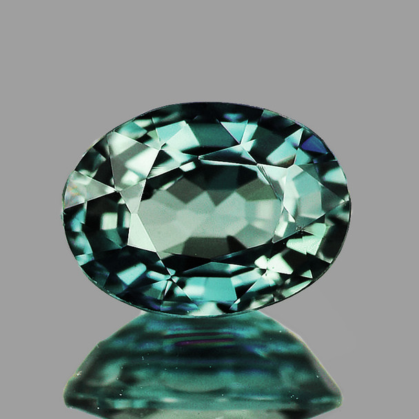 6.5x4.5 mm Oval 0.70ct Lustrous Natural Madagascar Blue Green Sapphire [Flawless-VVS]