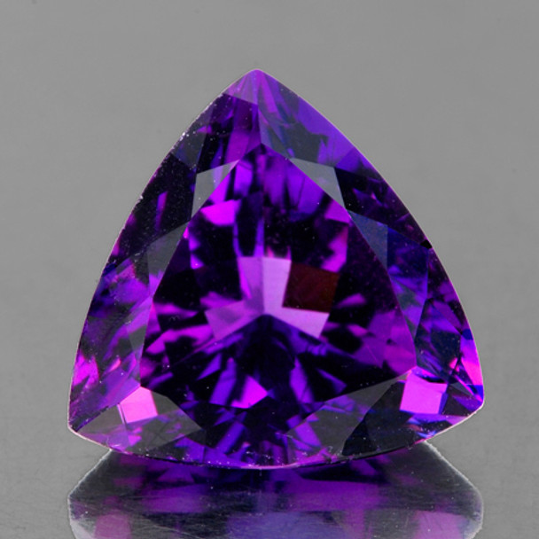 7.00 mm Trillion 1 piece AAA Luster Natural Top Intense Purple Amethyst [Flawless-VVS]