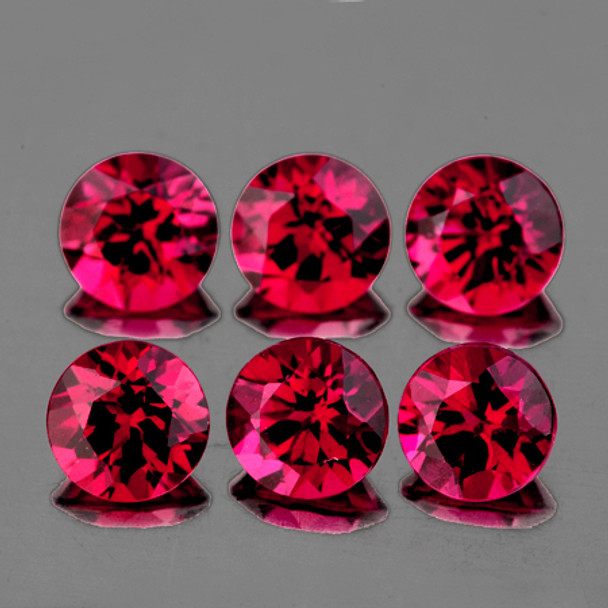 4.00 mm Round 6 pcs AAA Fire Natural Red Pink Rhodolite Garnet [Flawless-VVS]