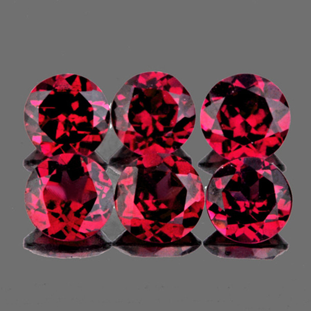 3.80 mm Round 6 pcs AAA Fire Natural Red Pink Rhodolite Garnet [Flawless-VVS]