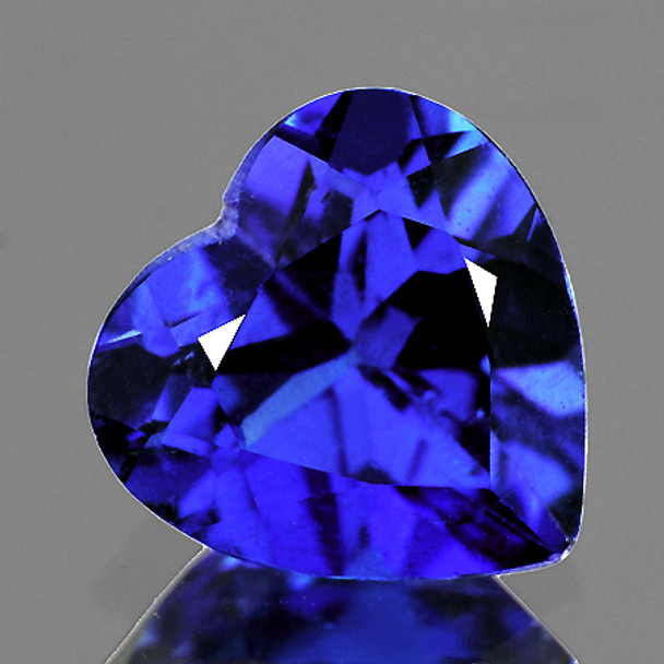 5.50 mm Heart 1 piece AAA Luster Natural Top Intense Purple Blue Tanzanite [IF-VVS]-AAA Grade