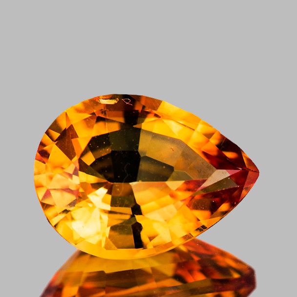 11.5x8.5 mm Pear 2.70ct AAA Luster Natural Golden Orange Citrine [Flawless-VVS]