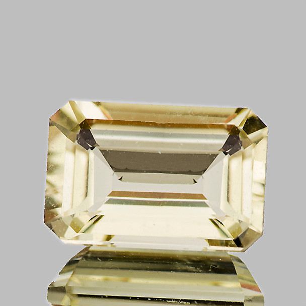10.5x7 mm Octagon 2.77ct Brilliant Luster Natural Sparkling Yellow Beryl 'Heliodor' [Flawless-VVS]