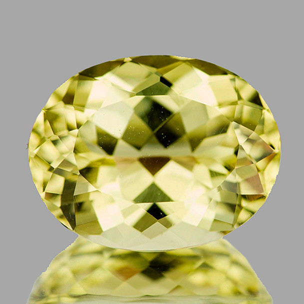 11.5x9 mm Oval 3.60ct Brilliant Luster Natural Sparkling Yellow Beryl 'Heliodor' [Flawless-VVS]