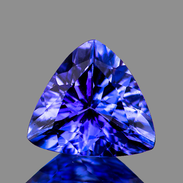 7.00 mm Trillion 0.95ct AAA Fire Luster Natural Top Purple Blue Tanzanite [Flawless-VVS]