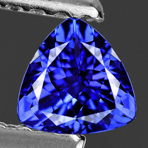 7.50 mm Trillion 1.43cts AAA Fire Luster Natural D-Block Purple Blue Tanzanite [Flawless-VVS]
