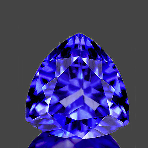 7.00 mm Trillion 1.46cts AAA Fire Luster Natural Intense Purple Blue Tanzanite [Flawless-VVS]
