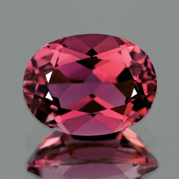 8x6 mm Oval 1.33ct AAA Fire Natural Cherry Pink Rhodolite Garnet [Flawless-VVS]