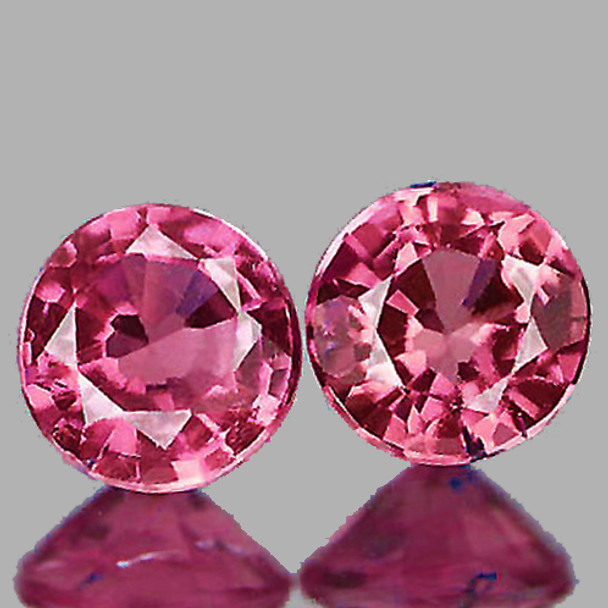 3.20 mm Round 2pcs Sparkling Natural Intense Red Pink Mogok Spinel [Flawless-VVS]