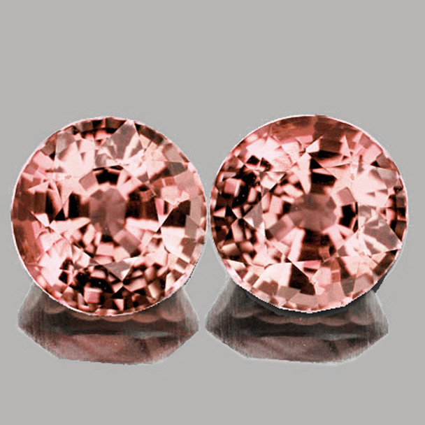 3.50 mm Round 2 pieces AAA Fire Luster Natural Sweet Orange Red Mogok Spinel [Flawless-VVS]