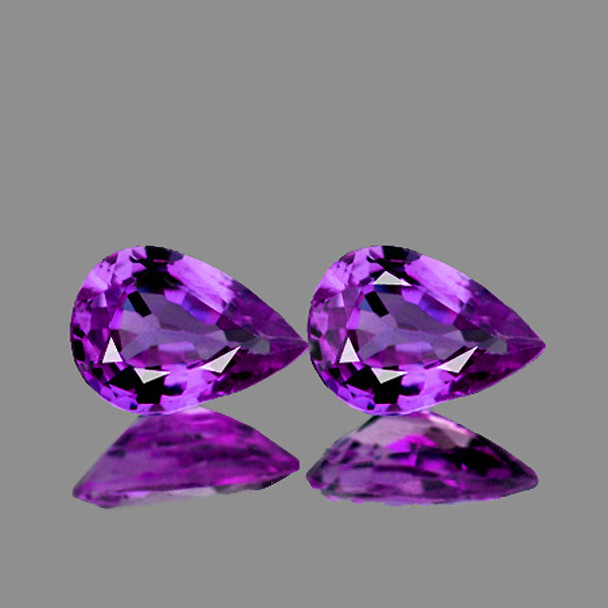 5x3 mm Pear 2pcs AAA Fire Natural Brilliant Purple Sapphire [Flawless-VVS]-AAA Grade