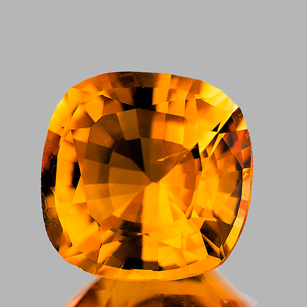 8.50 mm Cushion 2.36ct AAA Luster Natural Golden Orange Citrine [Flawless-VVS]