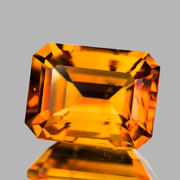 8.5x6.5 mm Octagon 1 piece AAA Fire Luster Natural Golden Orange Citrine [Flawless-VVS]