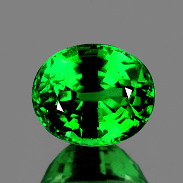 5.5x4 mm Oval 0.50ct AAA Fire Natural Emerald Green Tsavorite Garnet [VVS-VS]