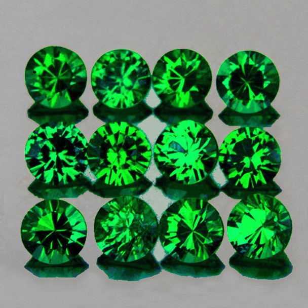 2.70 mm Round 12 pcs AAA Luster Natural Top Emerald Green Tsavorite Garnet [IF-VVS]-AAA Grade