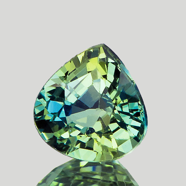 6x5.5 mm Pear 1 piece Brilliant Natural Yellow Blue Sapphire [Flawless-VVS]