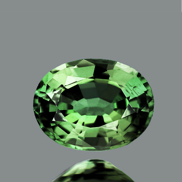 6.5x5 mm Oval 0.90ct Brilliant Natural Forest Green Sapphire [Flawless-VVS]