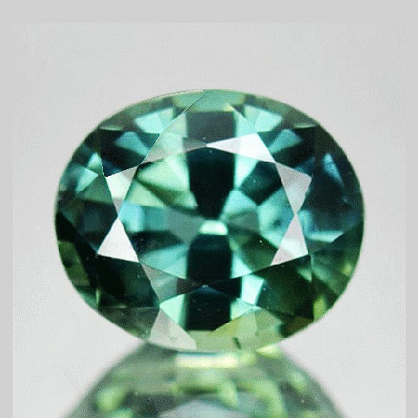 5.5x4.5 mm Oval 0.53ct Brilliant Natural Blue Green Sapphire [Flawless-VVS]