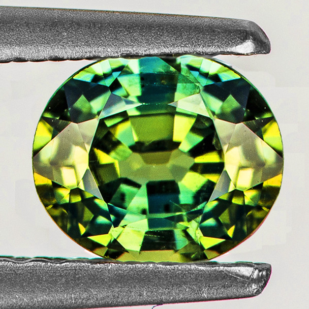 6x5 mm Oval 1 piece Brilliant Natural Bi-Color Madagascar Yellow Green Sapphire [Flawless-VVS]