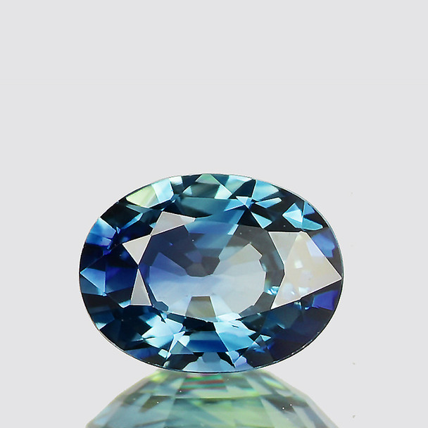 6x5 mm Oval 0.65ct Sparkling Natural Green Blue Sapphire [Flawless-VVS]
