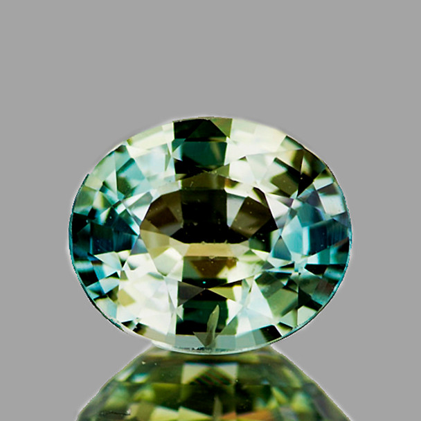 6x5 mm Oval 0.78ct Sparkling Natural Bi-Color Madagascar Yellow Blue Sapphire [Flawless-VVS]