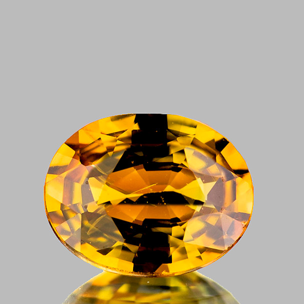 6.5x5 mm Oval 0.77ct Sparkling Natural Madagascar Intense Yellow Sapphire [Flawless-VVS]