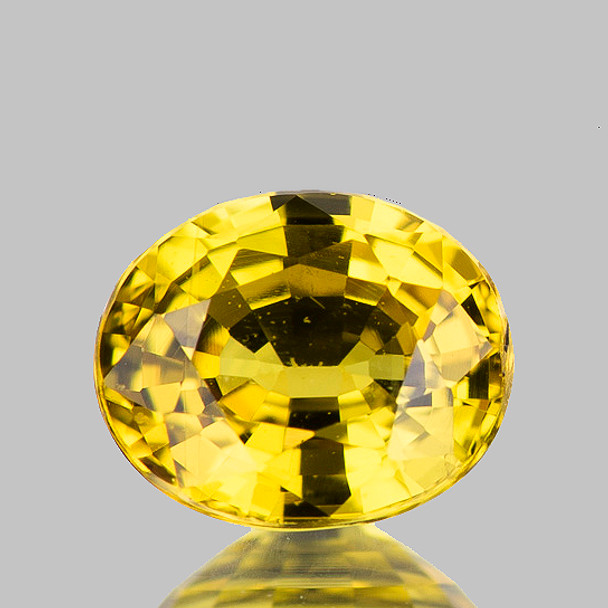 6x5 mm Oval 0.80ct Sparkling Natural Madagascar Intense Yellow Sapphire [Flawless-VVS]