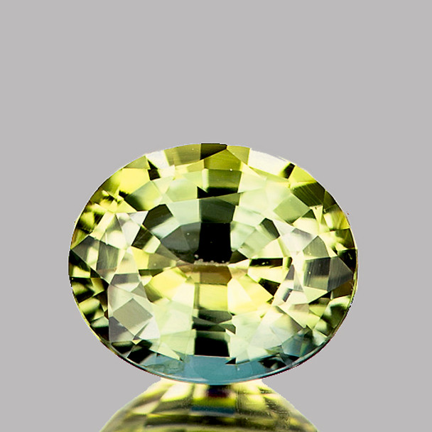 5.5x4.5 mm Oval 0.70ct Sparkling Natural Madagascar Blue-Canary Yellow Sapphire [Flawless-VVS]